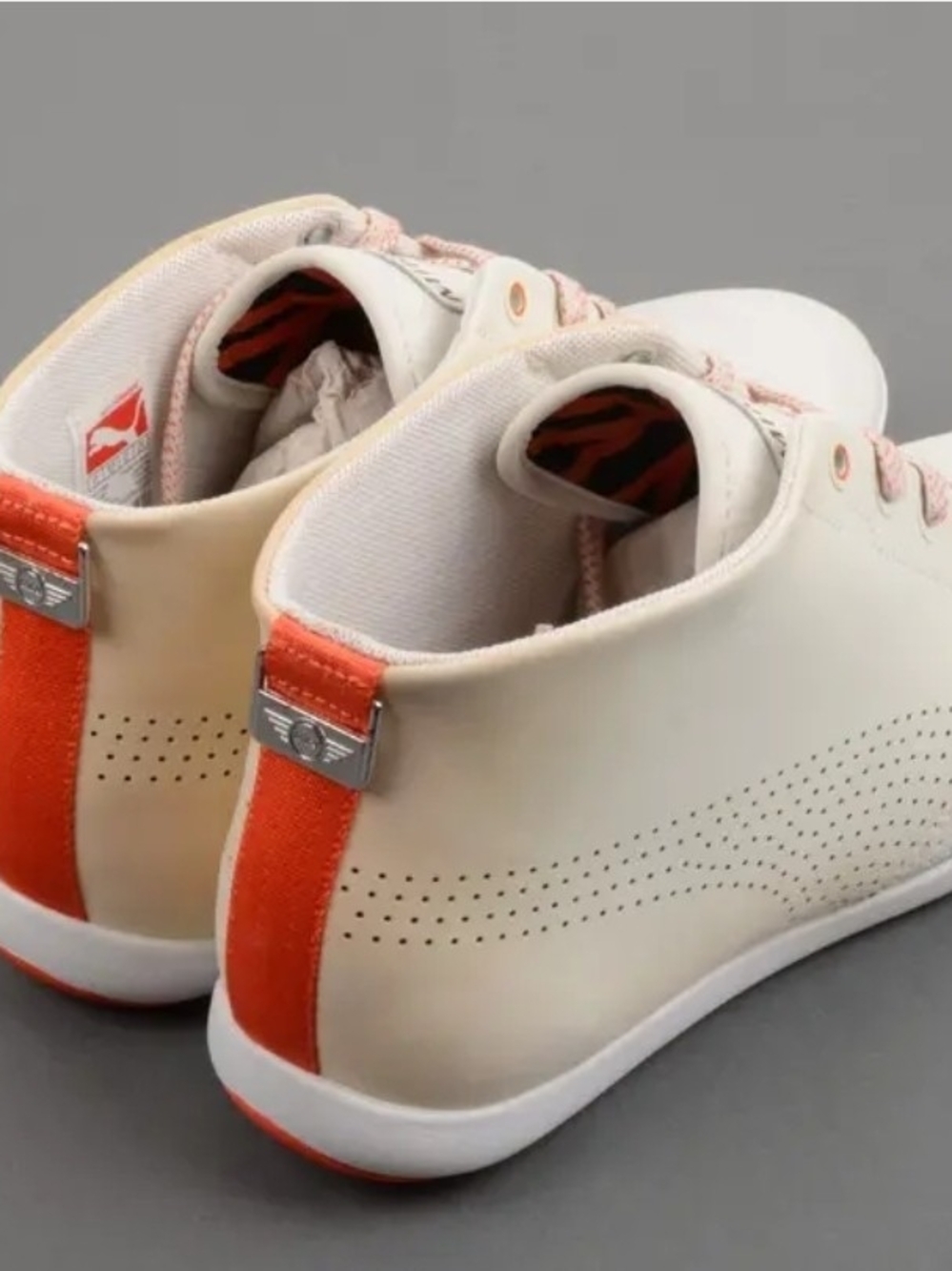 Men's Cream and Orange Puma "Mini Cooper"